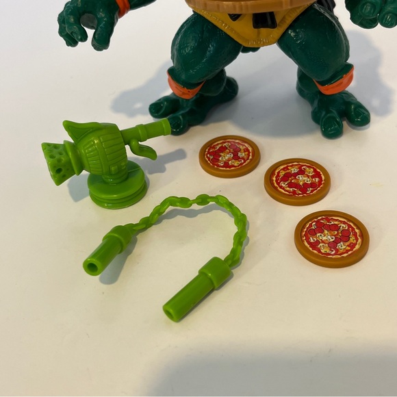 1993 TMNT Vintage Pizza Tossin Mike Action Figure Near Complete Michelangelo - Picture 11 of 13